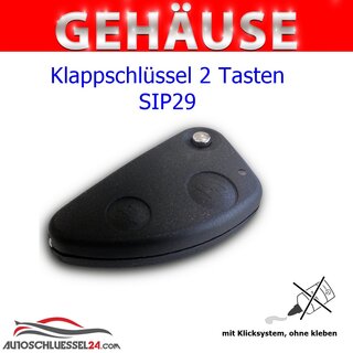 Replacement folding key SIP29 suitable for Alfa Romeo - 2 buttons