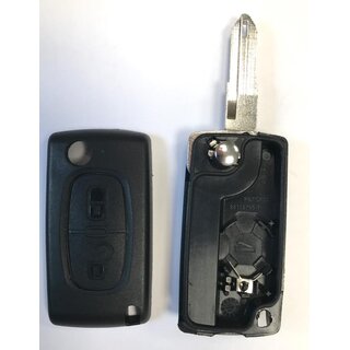Ersatz Klappschlssel geeignet fr Citroen- 2 Tasten NE73 mit Batteriefach