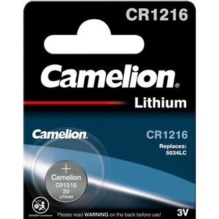 Knopfzelle CAMELION, CR1216 3,0V, Lithium, 1 Stck