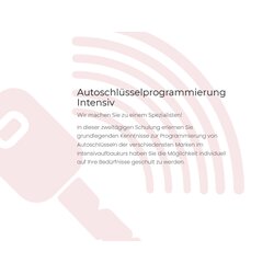Car key programming seminar BASIC + Intensiv